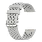 For Fitbit Charge 5 Solid Color Breathable Sports Silicone Watch Band(Starlight Color) - 3