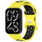 For Xiaomi Mi Band 8 Pro Dual Color Butterfly Buckle Silicone Watch Band(Yellow Black) - 1