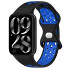 For Xiaomi Mi Band 8 Pro Dual Color Butterfly Buckle Silicone Watch Band(Black Blue) - 1