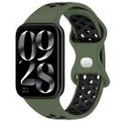 For Xiaomi Mi Band 8 Pro Dual Color Butterfly Buckle Silicone Watch Band(Olive Green Black) - 1