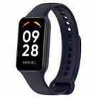 For Xiaomi Mi Band 8 Active Solid Color Integrated Silicone Watch Band(Dark Blue) - 1