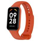 For Xiaomi Mi Band 8 Active Solid Color Integrated Silicone Watch Band(Orange) - 1