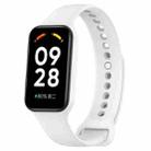 For Xiaomi Mi Band 8 Active Solid Color Integrated Silicone Watch Band(White) - 1