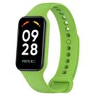 For Xiaomi Mi Band 8 Active Solid Color Integrated Silicone Watch Band(Green) - 1
