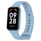 For Xiaomi Mi Band 8 Active Solid Color Integrated Silicone Watch Band(Light Blue) - 1