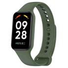 For Xiaomi Mi Band 8 Active Solid Color Integrated Silicone Watch Band(Army Green) - 1