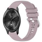 For Garmin VivoMove Trend Liquid Glossy Silver Buckle Silicone Watch Band(Purple) - 1