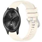 For Garmin VivoMove Trend Liquid Glossy Silver Buckle Silicone Watch Band(Starlight) - 1