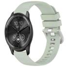 For Garmin VivoMove Trend Liquid Glossy Silver Buckle Silicone Watch Band(Green) - 1