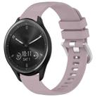 For Garmin Vivomove Sport Liquid Glossy Silver Buckle Silicone Watch Band(Purple) - 1