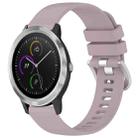 For Garmin Vivomove3 / Garminmove3 Liquid Glossy Silver Buckle Silicone Watch Band(Purple) - 1