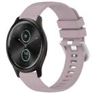 For Garmin VivoMove Style / Vivomove Liquid Glossy Silver Buckle Silicone Watch Band(Purple) - 1