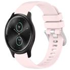 For Garmin VivoMove Style / Vivomove Liquid Glossy Silver Buckle Silicone Watch Band(Pink) - 1