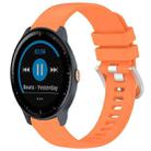 For Garmin Vivoactive3 / 3 Music Liquid Glossy Silver Buckle Silicone Watch Band(Orange) - 1