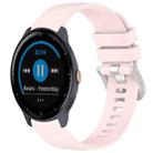 For Garmin Vivoactive3 / 3 Music Liquid Glossy Silver Buckle Silicone Watch Band(Pink) - 1