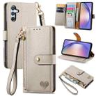 For Samsung Galaxy A54 5G Love Zipper Lanyard Leather Phone Case(White) - 1