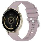 For Garmin Venu 3S Liquid Glossy Silver Buckle Silicone Watch Band(Purple) - 1
