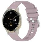 For Garmin Venu 2S Liquid Glossy Silver Buckle Silicone Watch Band(Purple) - 1