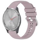 For Garmin Vivomove 3S Liquid Glossy Silver Buckle Silicone Watch Band(Purple) - 1