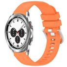 For Samsung Galaxy 4 / 4 Classic Liquid Glossy Silver Buckle Silicone Watch Band(Orange) - 1