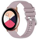 For Samsung Galaxy Watch Active / Active 2 Liquid Glossy Silver Buckle Silicone Watch Band(Purple) - 1