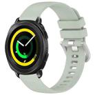 For Samsung Gear Sport Liquid Glossy Silver Buckle Silicone Watch Band(Green) - 1