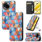 For Realme 11 5G Global CaseNeo Colorful Magnetic Leather Phone Case(Rhombus Mandala) - 1
