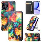 For Realme C53 CaseNeo Colorful Magnetic Leather Phone Case(Colorful Cloud) - 1