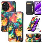 For Realme 11 4G Global CaseNeo Colorful Magnetic Leather Phone Case(Colorful Cloud) - 1