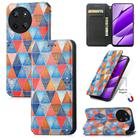 For Realme 11 4G Global CaseNeo Colorful Magnetic Leather Phone Case(Rhombus Mandala) - 1