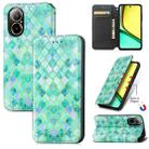 For Realme C67 4G CaseNeo Colorful Magnetic Leather Phone Case(Emeralds) - 1