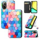 For Realme C67 4G CaseNeo Colorful Magnetic Leather Phone Case(Colored Squares) - 1