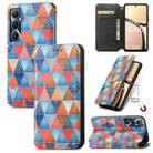 For Realme C65 CaseNeo Colorful Magnetic Leather Phone Case(Rhombus Mandala) - 1