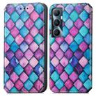 For Realme C65 CaseNeo Colorful Magnetic Leather Phone Case(Purple Scales) - 2