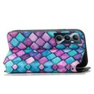 For Realme C65 CaseNeo Colorful Magnetic Leather Phone Case(Purple Scales) - 3