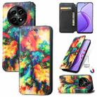 For  Realme 12 CaseNeo Colorful Magnetic Leather Phone Case(Colorful Cloud) - 1