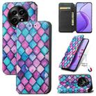 For  Realme 12 CaseNeo Colorful Magnetic Leather Phone Case(Purple Scales) - 1