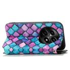 For  Realme 12 CaseNeo Colorful Magnetic Leather Phone Case(Purple Scales) - 3