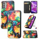 For Nokia G42 CaseNeo Colorful Magnetic Leather Phone Case(Colorful Cloud) - 1