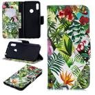 3D Colored Drawing Pattern Horizontal Flip Leather Case for Huawei Y6 / Y6 Pro, with Holder & Card Slots & Wallet(Banana Leaf) - 1