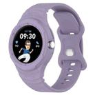 For Goolge  Pixel Watch 2 Leather Texture Silicone Integrated Watch Band(Purple) - 1