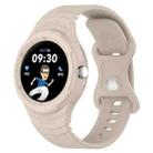 For Goolge  Pixel Watch 2 Leather Texture Silicone Integrated Watch Band(Starlight Color) - 1