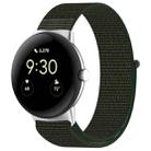 For Google Pixel Watch 2 Nylon Braided Watch Band(Army Green) - 1