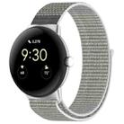 For Google Pixel Watch 2 Nylon Braided Watch Band(Gray White) - 1