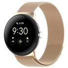 For Google Pixel Watch 2 Milan Magnetic Steel Mesh Watch Band(Champagne) - 1