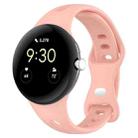 For Google Pixel Watch 2 Small Waist Butterfly Buckle Silicone Watch Band(Pink) - 1