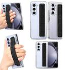 For Samsung Galaxy Z Fold5 5G Wristband Transparent Phone Case(Black) - 1