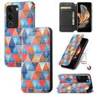 For vivo S17 CaseNeo Colorful Magnetic Leather Phone Case(Rhombus Mandala) - 1