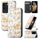 For vivo S17 CaseNeo Colorful Magnetic Leather Phone Case(Rhombus) - 1