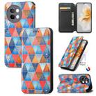 For vivo S18e CaseNeo Colorful Magnetic Leather Phone Case(Rhombus Mandala) - 1